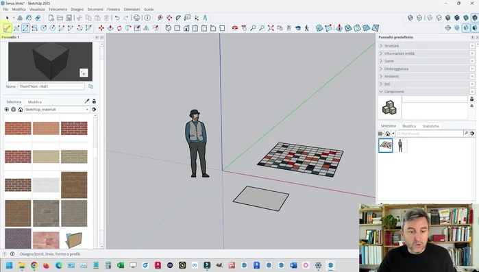 Selezionare il materiale desiderato dalla cartella e applicarlo al modello.