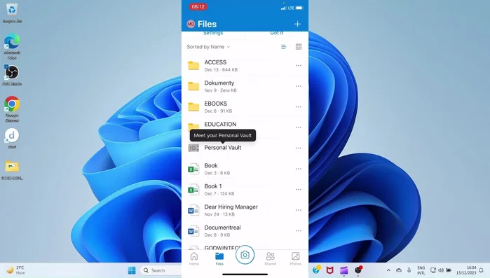 Utilizza la scheda 'Home' per visualizzare i tuoi file.