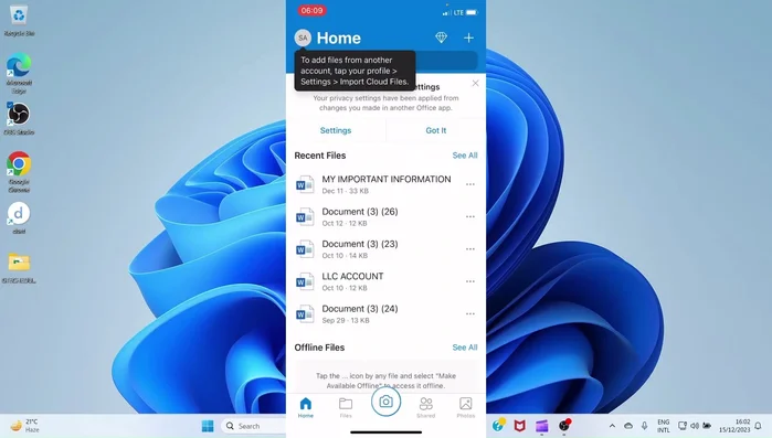 Accedi al tuo account OneDrive.