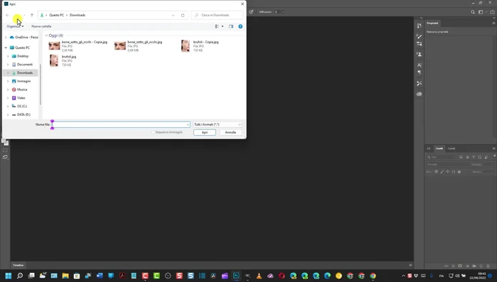 Aprire l'immagine in Photoshop.