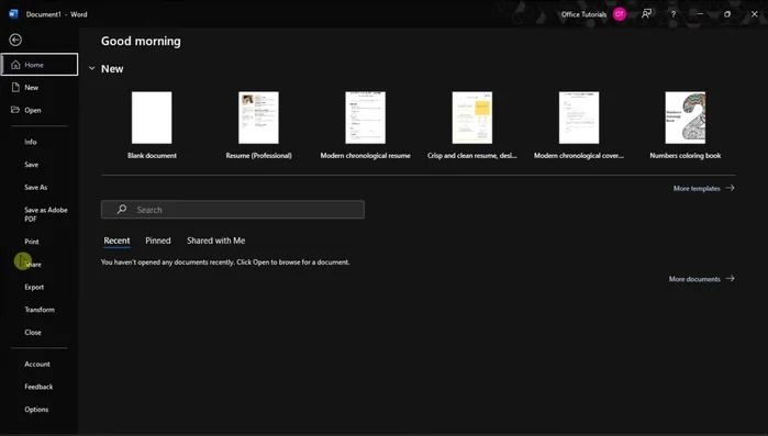 Seleziona 'Opzioni' dalle categorie a sinistra.