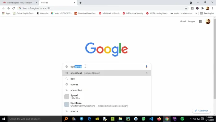 Cliccare sul primo risultato (speedtest.net).