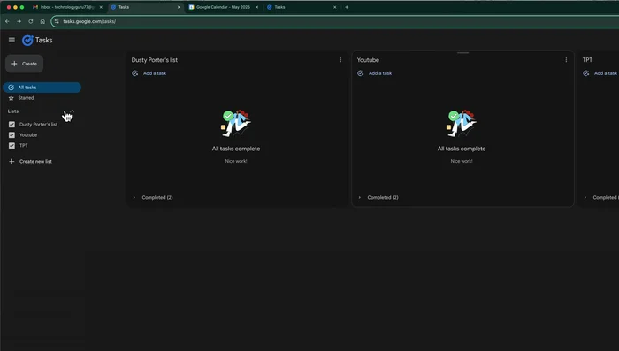 Crea nuovi elenchi (progetti): clicca su "Crea nuovo elenco", assegna un nome all'elenco e organizza gli elenchi trascinandoli.