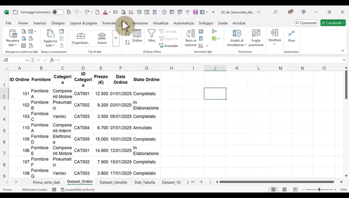 Nel gruppo "Strumenti dati", clicca sul pulsante "Convalida dati".