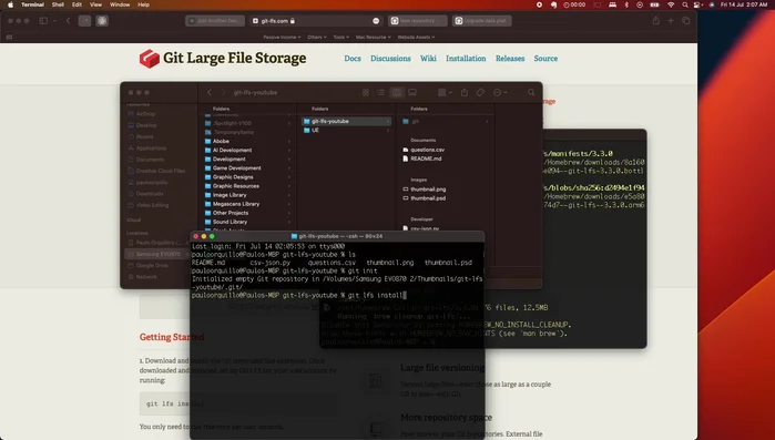 Inizializzare Git LFS nel progetto: `git lfs install`