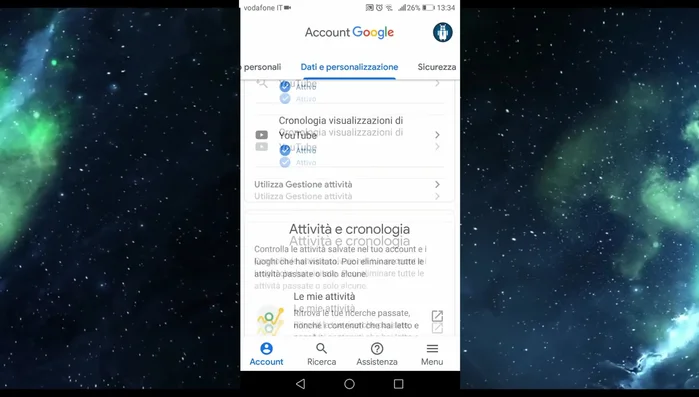 Cliccare su "Gestisci cronologia".