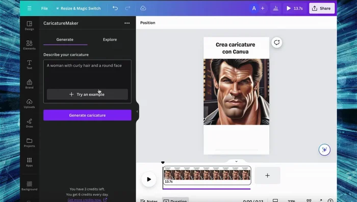 Utilizza ChatGPT (opzionale) per generare una descrizione dettagliata del personaggio.