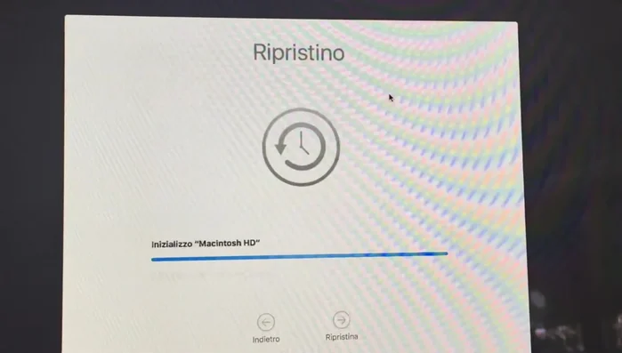 Cliccare su "Continua" e attendere il completamento del ripristino.