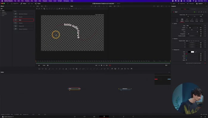 Modificare la curva utilizzando i pulsanti di modifica dei punti e delle handle.