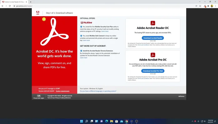 Deselezionare le opzioni facoltative (es. McAfee, Mac OS X Security Scan, estensione Chrome) se non si desiderano.