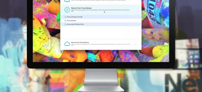 Se hai scelto 'backup di iTunes', seleziona il backup desiderato dall'elenco.