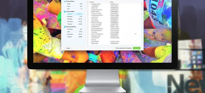 Scegli i contatti da recuperare (singolarmente o tutti) e clicca su 'recover'.