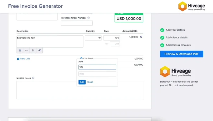Aggiungere note per il cliente (opzionale).