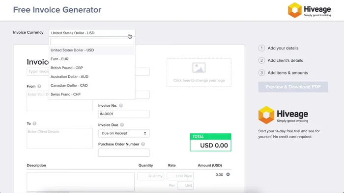 Inserire la data di emissione (automaticamente impostata sulla data odierna, ma modificabile).