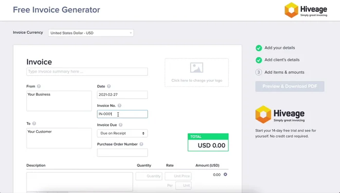 Impostare la data di scadenza (consigliato entro 14 giorni).