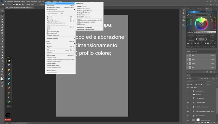 Utilizzo della "Prova di Stampa" per simulare il risultato finale e apportare eventuali regolazioni
