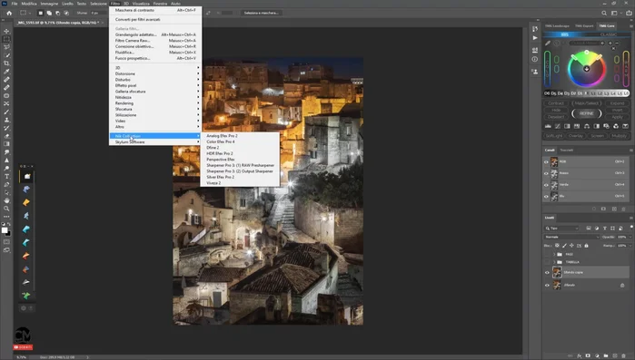 Controllo finale della nitidezza e dei dettagli, aggiustando con "Passaggio del filtro passa-alto" se necessario