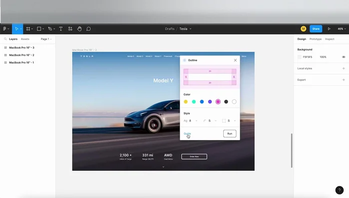 Apri il plugin Linee Rosse.