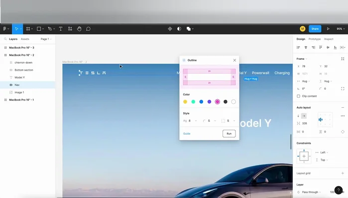 Ripeti i passaggi 3 e 4 per tutte le sezioni del tuo design che richiedono specifiche di spaziatura.