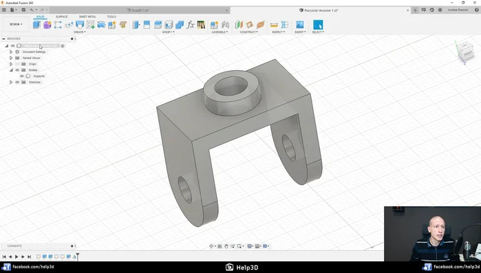 Selezionare il corpo o i corpi da esportare in Fusion 360.