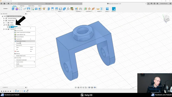 Salvare il file STL.