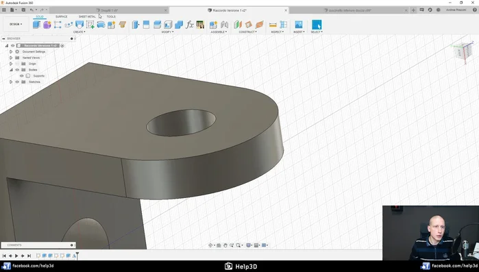 Selezionare il corpo o i corpi da esportare in Fusion 360.