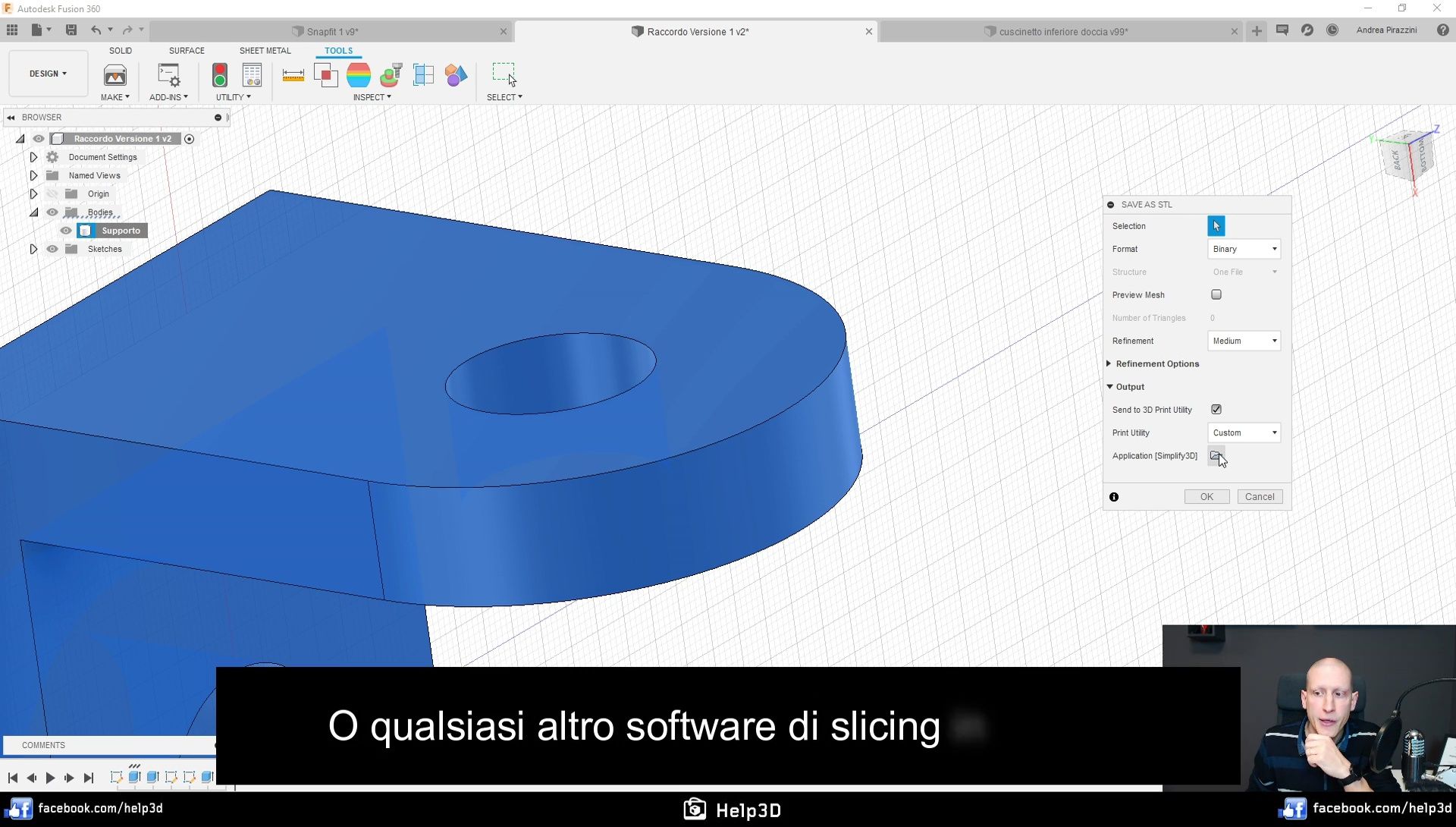 Esportare file da Fusion 360 per la stampa 3D: guida definitiva