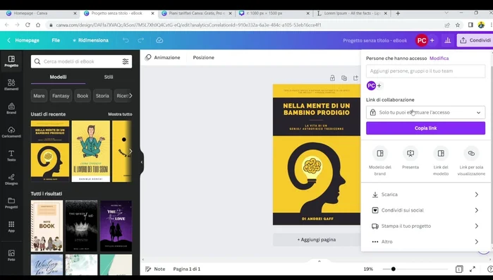 Copia il link e condividilo con i tuoi collaboratori.