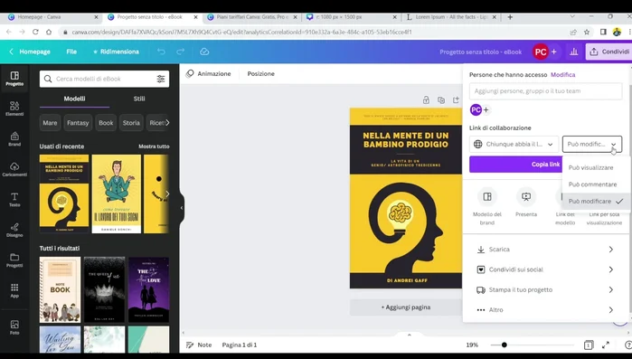 Copia il link e condividilo con i tuoi collaboratori.