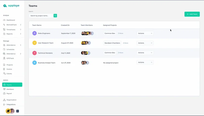 Invita nuovi membri al team.