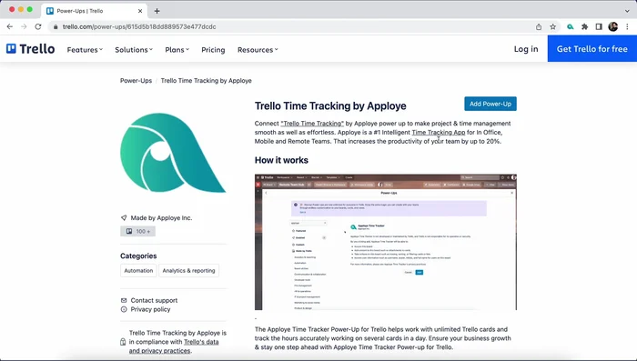 Integra Employee con Trello tramite PowerUp.