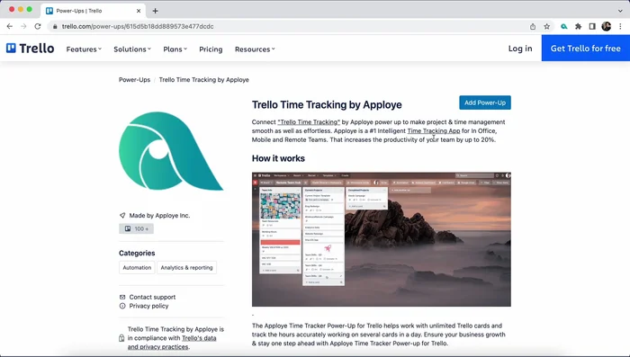 Monitora il tempo sulle schede Trello e sincronizza le attività con Employee.