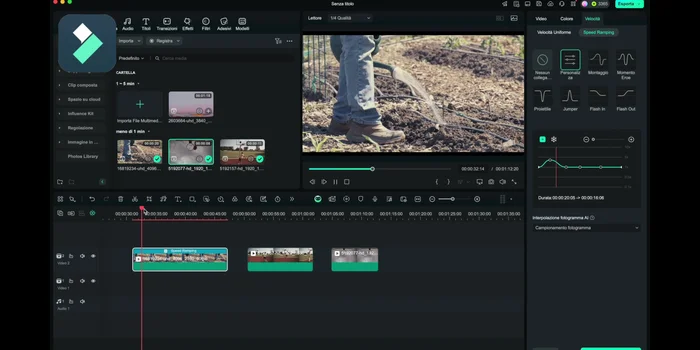 Utilizzare i preset o regolare manualmente la velocità nei punti chiave per un controllo preciso sull'effetto.