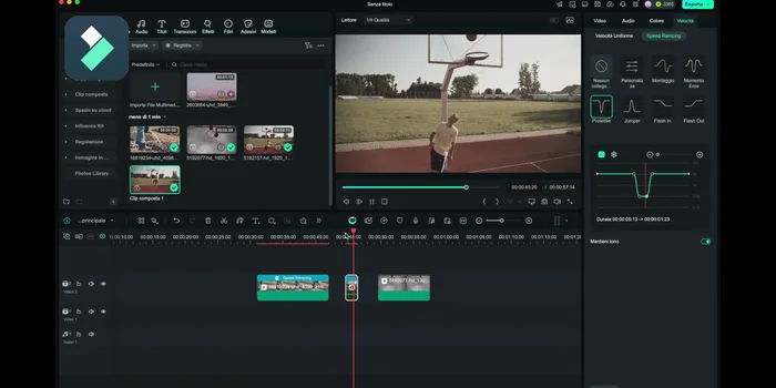 Utilizzare i preset o regolare manualmente la velocità nei punti chiave per un controllo preciso sull'effetto.