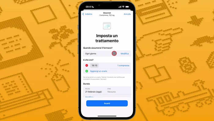 Scegli un'icona rappresentativa del farmaco.