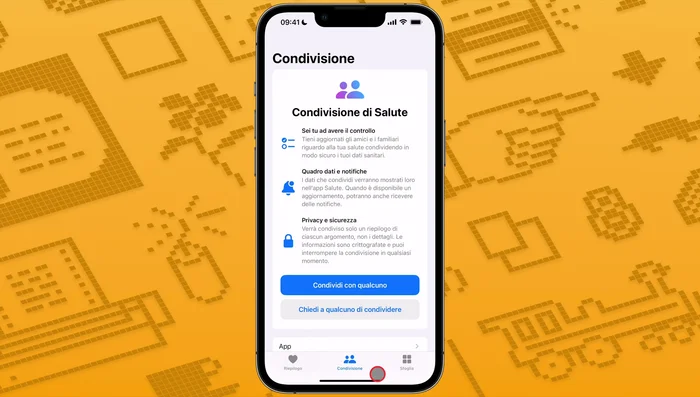 Condividi i tuoi dati salute (opzionale).