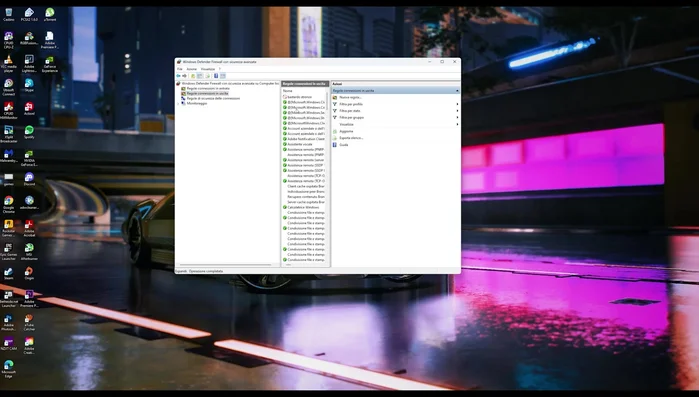 Ripetere i passaggi 4-9 per creare una nuova regola di connessione in uscita.