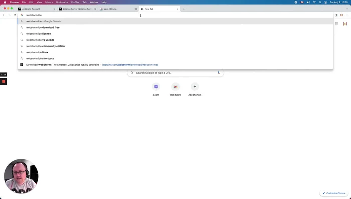 Installazione di WebStorm (o altro IDE JetBrains).
