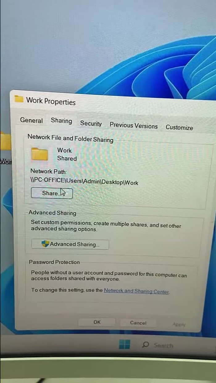 Clicca con il pulsante destro su "Tutti" e seleziona "Lettura e scrittura"