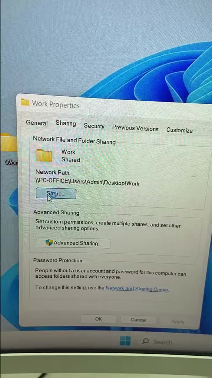 Clicca con il pulsante destro su "Tutti" e seleziona "Lettura e scrittura"