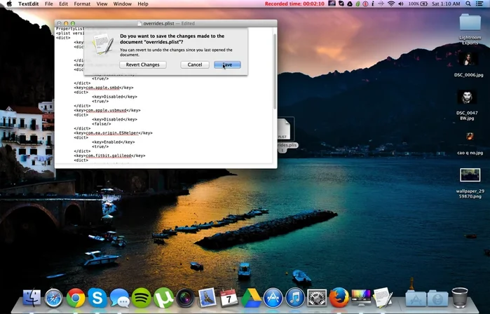 Prima di sovrascrivere, copiare il file originale per sicurezza.