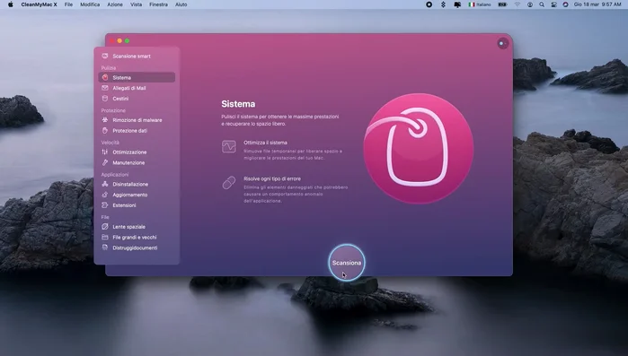Fai clic su "Scansiona".