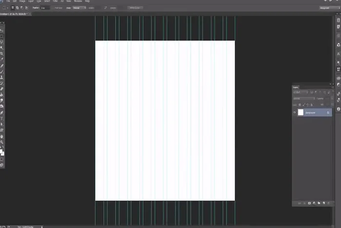 Visualizza le guide create sullo schermo. Photoshop genera automaticamente le guide in base alle impostazioni specificate.