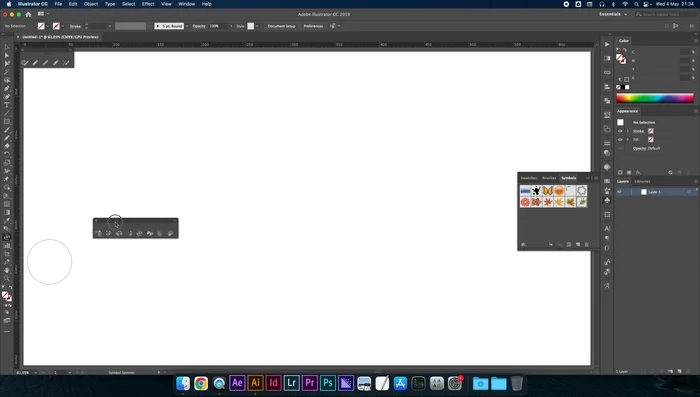 Personalizzare lo Spray: Fai doppio clic sullo strumento spray per regolare diametro e intensità.