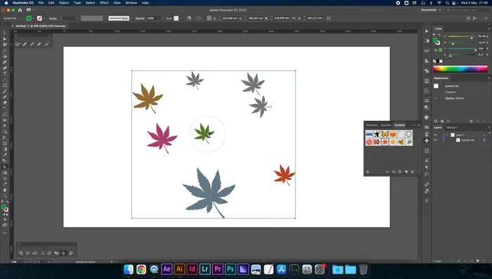 Applicare stili con Symbol Styler: Seleziona lo strumento e scegli uno stile dalla libreria per cambiare l'aspetto dei simboli.