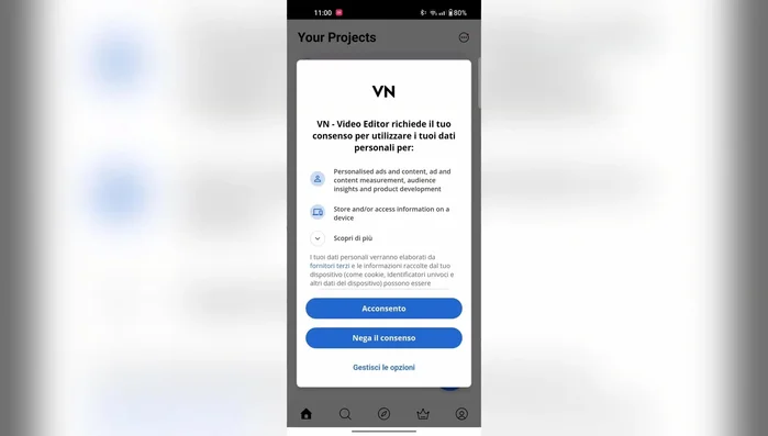 Creare un nuovo progetto e importare il video desiderato.