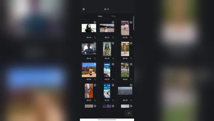 Creare un nuovo progetto e importare il video desiderato.
