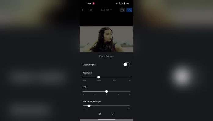 Salvare il video nella galleria del telefono.
