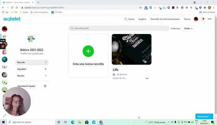 Inserire il titolo e la descrizione della bacheca.