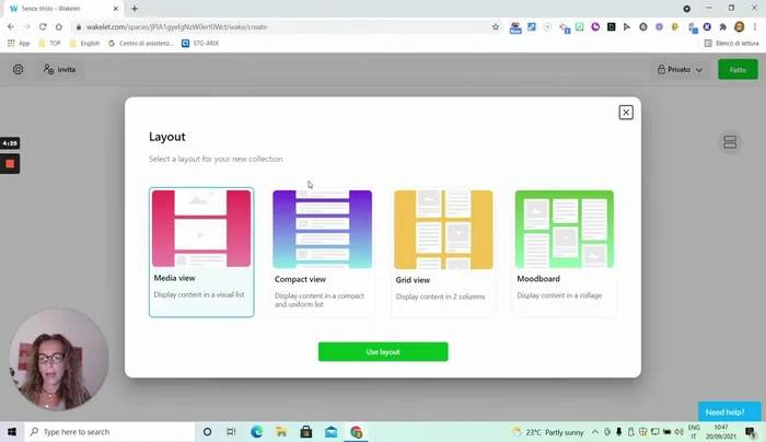 Inserire il titolo e la descrizione della bacheca.